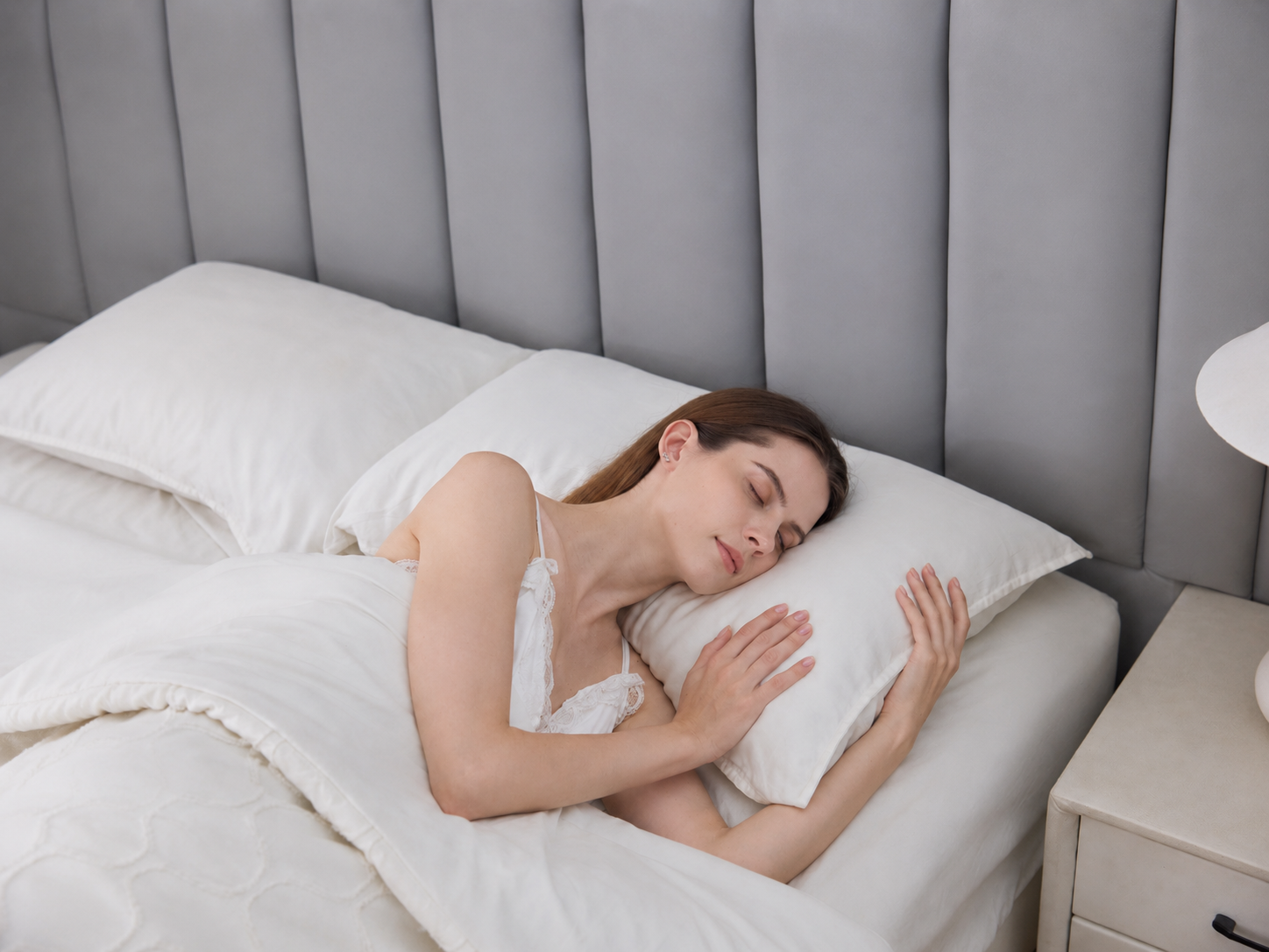 Sleeping cool on a smooth pillowcase