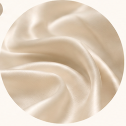 Cream fabric with a silk-like drape