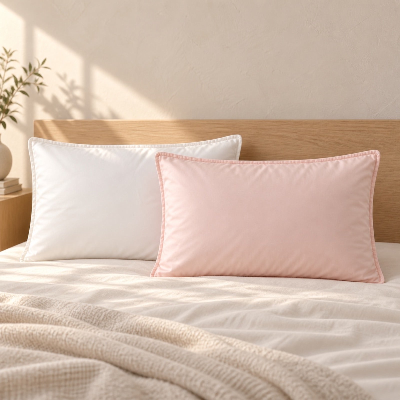 The Glide Pillowcase in Pearl and Blush